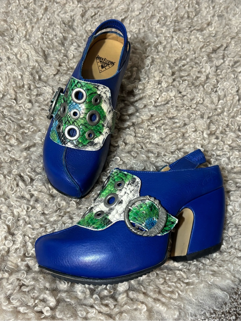 John Fluevog Prepare Buzz Python, new, size 6